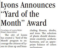 Newspaper clipping announcing